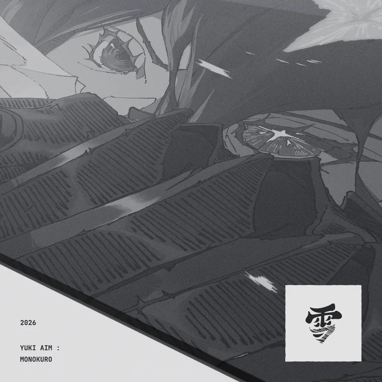 Yuki Aim - Monokuro Glass Mousepad